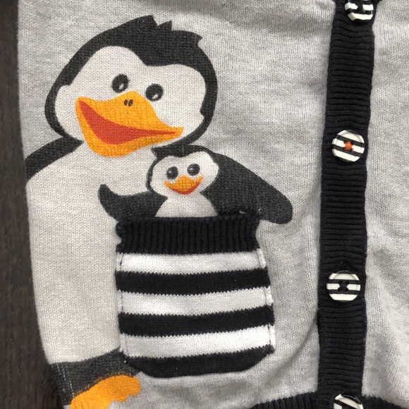 H&M 6-9 Month Penguin Cardigan - Picture 3 of 5